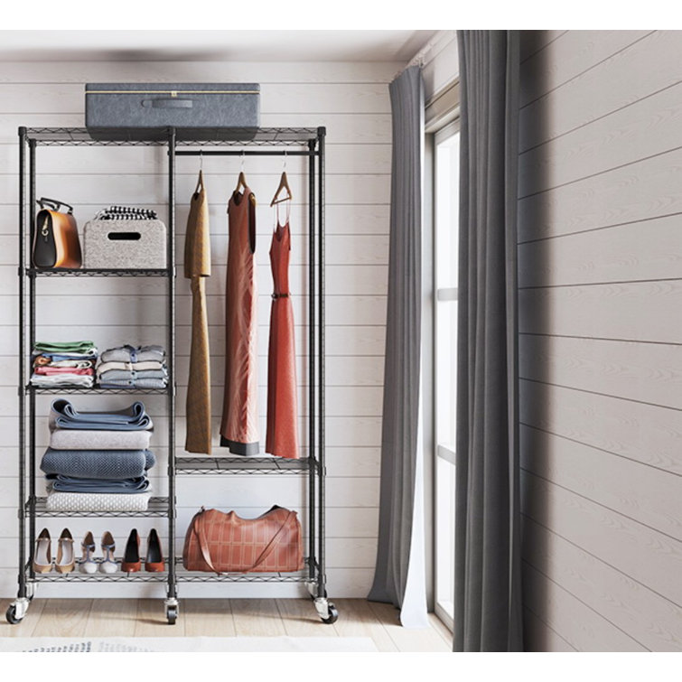 Walker 44.9'' Rolling Clothes Rack Wayfair Canada